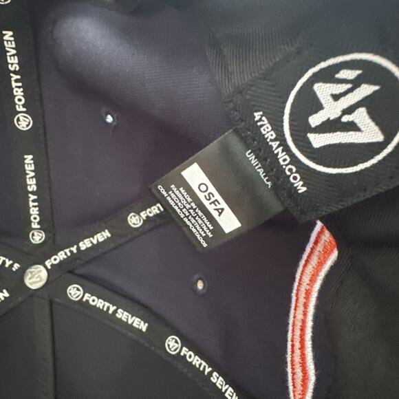 Chicago Bears Hat '47 Brand OSFA SnapBack Script Rope Brim Golfer Navy Orange - Picture 6 of 6